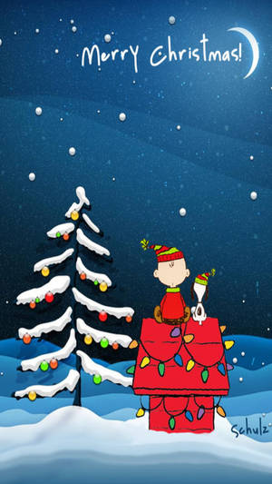 Snoopy Kersfees Nag Agtergrond