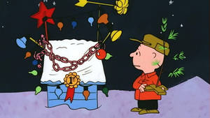 Snoopy Kersfees Huisversierings Agtergrond — Snoopy kersfees Muurpapier