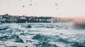 Somer Estetiese Strandwater-agtergrond — Somer estetika Muurpapier