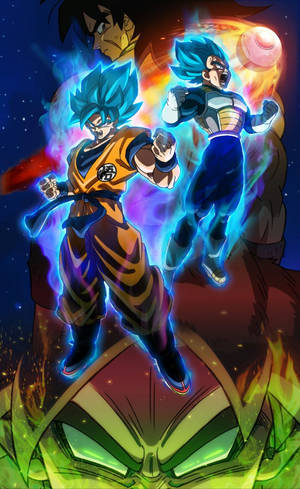 Dragon Ball Super Broly Super Saiyan Blue-agtergrond — Redmi Pad 2 9.7 Muurpapier
