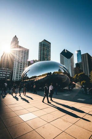 Sonnige The Bean Chicago — Xiaomi Pad 7 Ultra Muurpapier