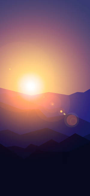 Sonsondergang Horison Minimalisties Android — Samsung S23 Muurpapier