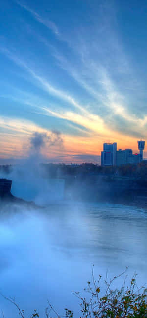 Iphone X Niagara-waterval Agtergrond — Vivo V70 Muurpapier