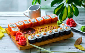 Soorte Sushi-prente — Somer estetika Muurpapier