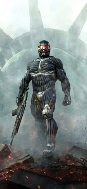 iPhone X Crysis 3-agtergrond — Xiaomi Civi 4 Pro Muurpapier