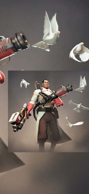 Iphone Xs Team Fortress 2 Agtergrond — Gedemp Muurpapier