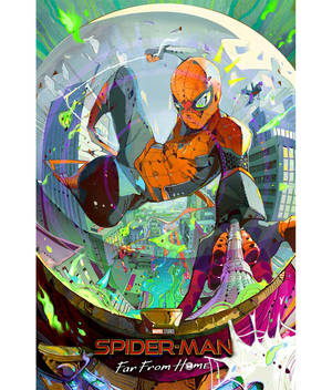 Spider Man Far From Home Fan Kuns selfoonagtergrond. — Motorola Razr Ultra 2026 Muurpapier
