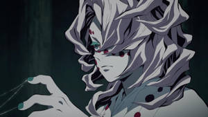 Spinnekop hare Rui Demon Slayer agtergrond — Rui Demon Slayer Muurpapier