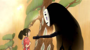 Spirited Away anime kinders agtergrond — Anime kinders Muurpapier