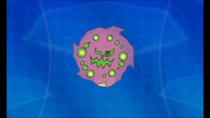 Spiritomb op Blou Agtergrond — Speletjie GIF Muurpapier