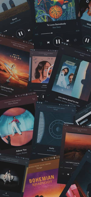 Spotify Speel Nou-agtergrond — iPhone 12 mini Muurpapier