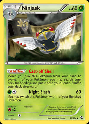 Stadium 1 Ninjask Handelskaart — Pokémon Muurpapier