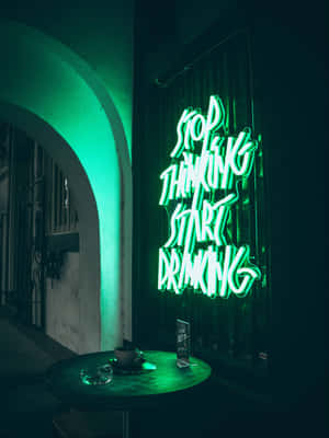 Groen LED — Neon Muurpapier