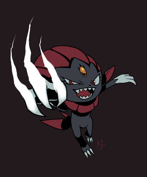 Stoutmoedige Weavile val aan — Motorola Razr 70 Ultra Muurpapier