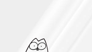 Strokiesprentkat illustrasie agtergrond — Estetiese kat Muurpapier