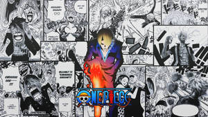 Strooihoed-kok Sanji Manga-paneel muurpapier