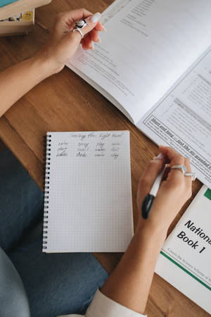 Student Huiswerk Met Naslaanboek — Xiaomi Pad 7 Ultra Muurpapier