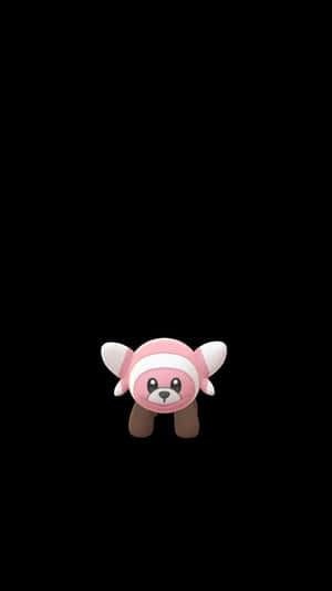 Stufful op swart agtergrond — Pokemon Foon Muurpapier