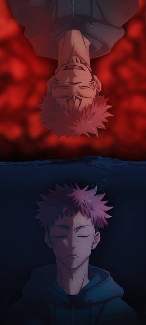 Sukuna en Yuji Jujutsu Kaisen iPhone — Honor Magic V6 Muurpapier
