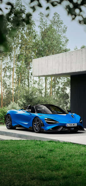 Supermotor Blou McLaren 765 — Xiaomi 15S Pro Muurpapier