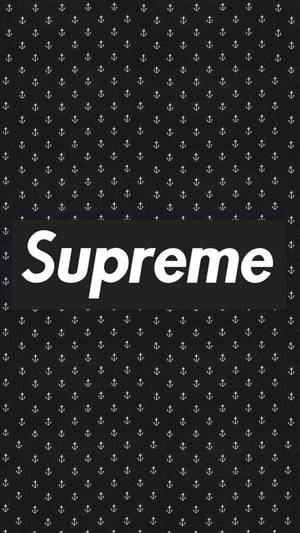 Supreme Handelsmerk in Swart en Wit muurpapier — Neutraal Muurpapier