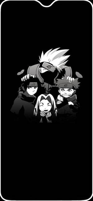 Swart Wit Span 7 Naruto iPhone — Naruto Muurpapier