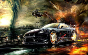 Swart Gemodifiseerde Sportmotor — MacBook Air M1 Muurpapier
