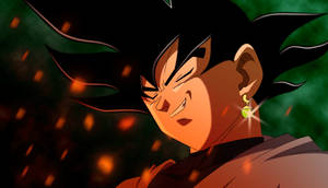 Swart Goku Glimlag — Swart goku Muurpapier