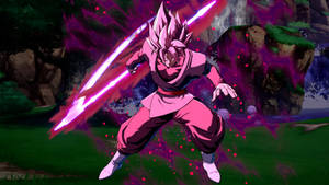 Swart Goku met Doodsikkels — Swart goku Muurpapier