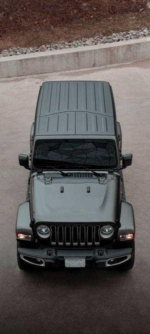 Swart Jeep Lugskoot agtergrond — iPhone 12 Muurpapier