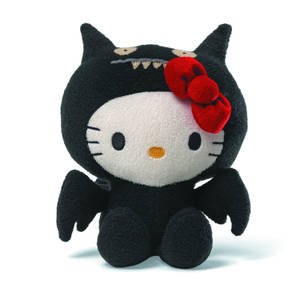 Swart vampier Hello Kitty Halloween agtergrond — Hello Kitty Halloween Muurpapier