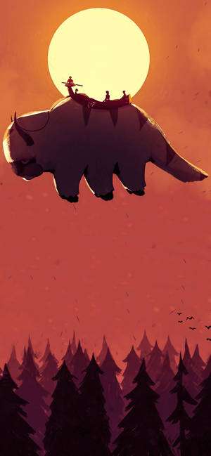 Sweef Appa bison agtergrond — iPhone 12 Pro Muurpapier