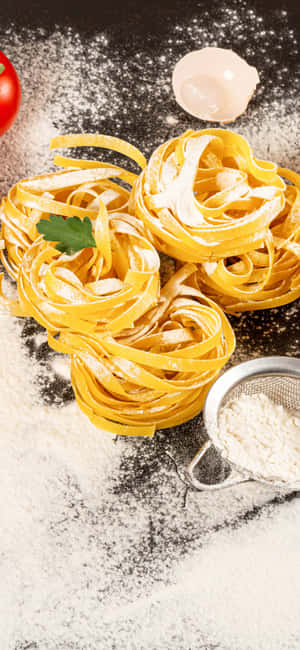 Iphone X Pasta Agtergrond — iPhone 12 mini Muurpapier