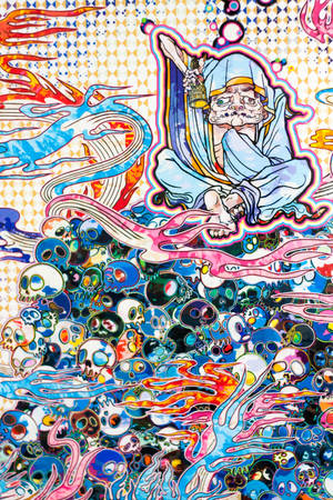 Takashi Murakami Vrede 4K — Xiaomi Pad 8 Pro Muurpapier