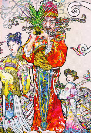 Takashi Murakami-gesin 4K — Xiaomi Pad Muurpapier