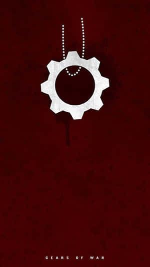 iPhone XS Gears of War 5-agtergrond — Donkerrooi Muurpapier