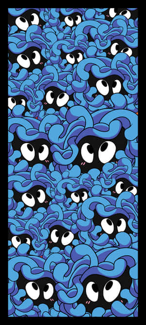 Tangela Gesigte Patroon — Pixel 10 Muurpapier
