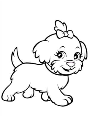 Hond Inkleur Prente — Oulike hond Muurpapier
