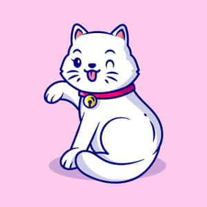 Tekenprentkat prente — Tekenprent kat GIF Muurpapier
