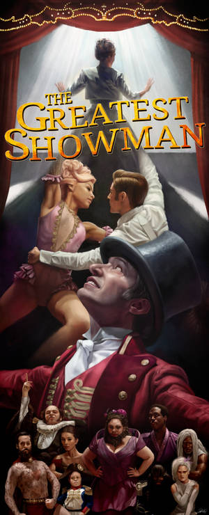 The Greatest Showman Pragtige Plakkaat muurpapier — Galaxy Z Vou 6 Muurpapier