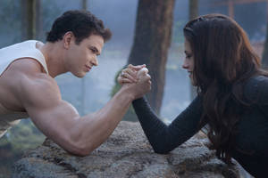The Twilight Saga Emmett en Bella agtergrond