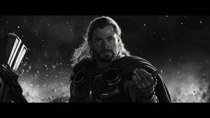 Thor Liefde en Donder monochroom toneel-agtergrond — Thor love and thunder GIF Muurpapier