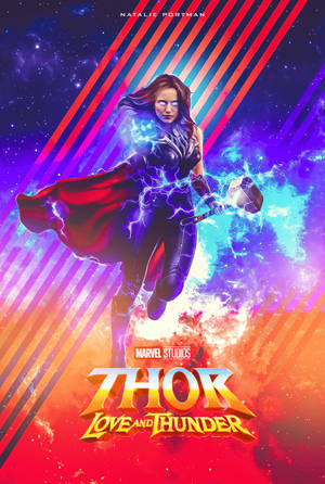 Thor Love And Thunder superheld Jane plakpapier — Thor love and thunder GIF Muurpapier