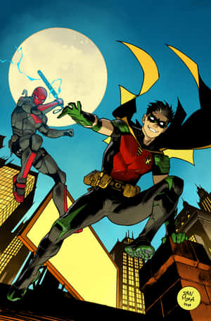 Tim Drake: 'n Jong Misdaadvegter in Aksie — Vivo Pad Muurpapier