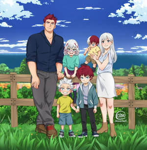 Todoroki familie natuur agtergrond agtergrond — Galaxy Z Flip7 FE Muurpapier