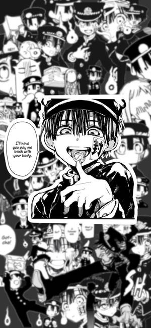 Toilet bound Hanako-kun manga-agtergrond. — iPhone 11 Pro Max Muurpapier