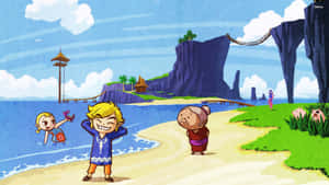 Toon Link — Anime landskap GIF Muurpapier