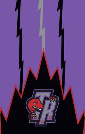 Toronto Raptors in viooltjie agtergrond — Galaxy Tab S9 FE Muurpapier