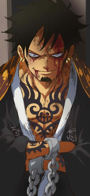Trafalgar D Water Law One Piece Sluitskerm Anime — Vivo X500 Muurpapier