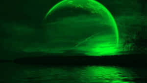 Treffende Neon Groen Estetiese Agtergrond — Neon groen estetika Muurpapier